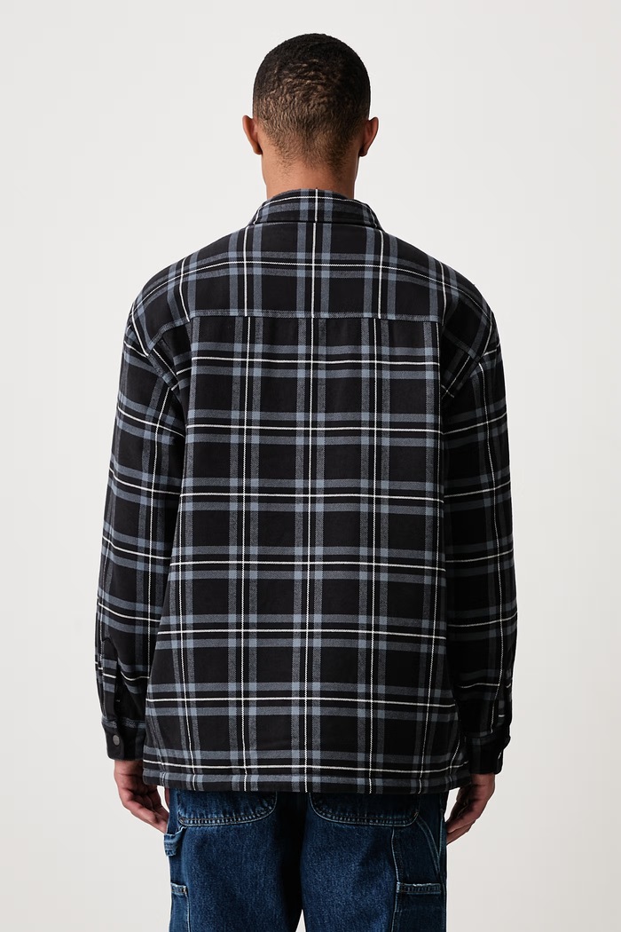 Odzież Carhartt WIP Baird Shirt Jac kurtka koszulowa bawełniana męska I037142 czarny