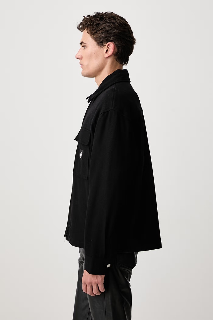 Atoka Shirt Jac krótka kurtka z wełną męska Carhartt WIP I037049 czarny