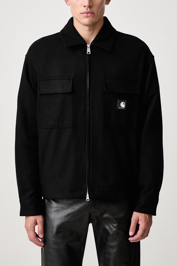 Atoka Shirt Jac krótka kurtka z wełną męska Carhartt WIP czarny I037049