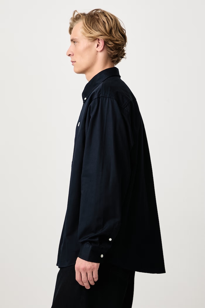 OG Madison Shirt koszula bawełniana męska Carhartt WIP I037146 granatowy
