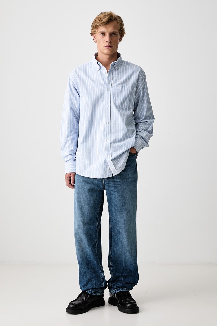 Carhartt WIP Kanan Shirt koszula bawełniana męska I037119 niebieski AW26
