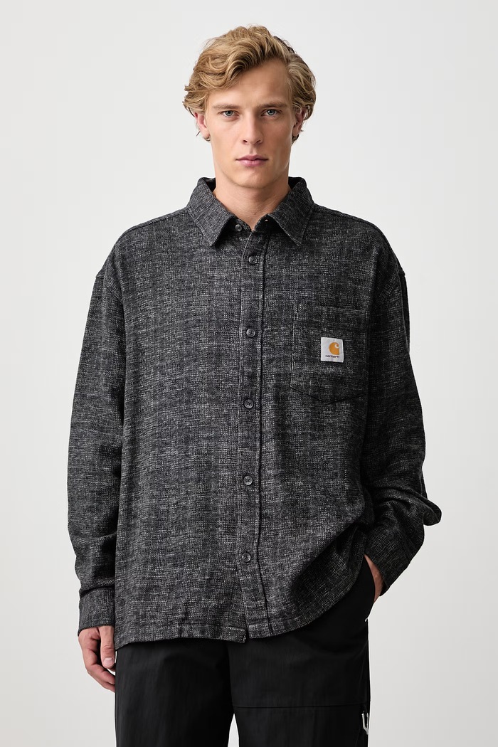 Carhartt WIP Bagley Shirt koszula bawełniana męska szary I037136