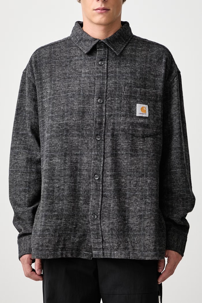 Bagley Shirt koszula bawełniana męska Carhartt WIP szary I037136