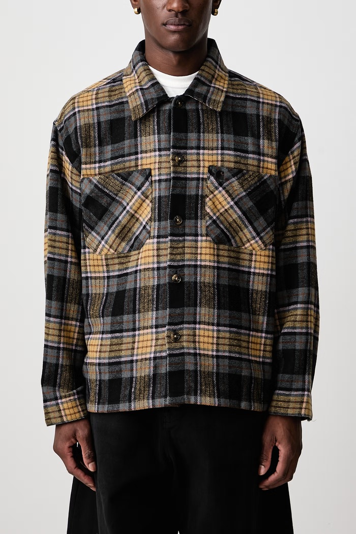 Parson Shirt koszula męska z dodatkiem wełny Carhartt WIP szary I037051
