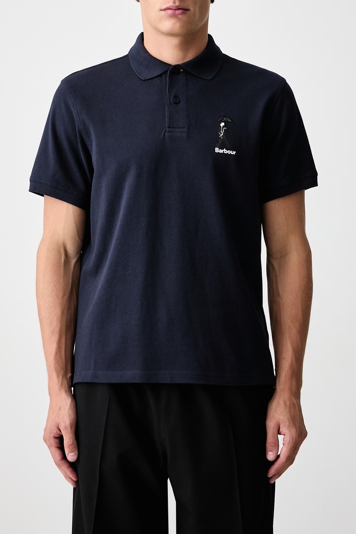 Character Asia Fit polo bawełniane męskie Barbour granatowy MML1589NY91