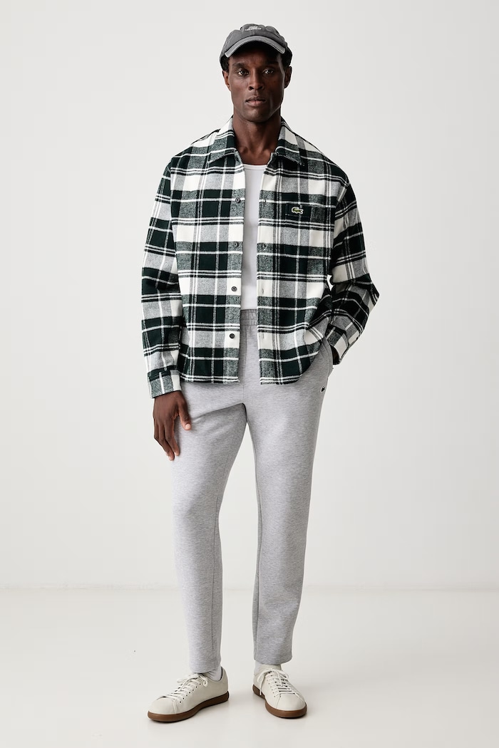 Lacoste Koszula męska bawełniana CH8799 zielony AW26