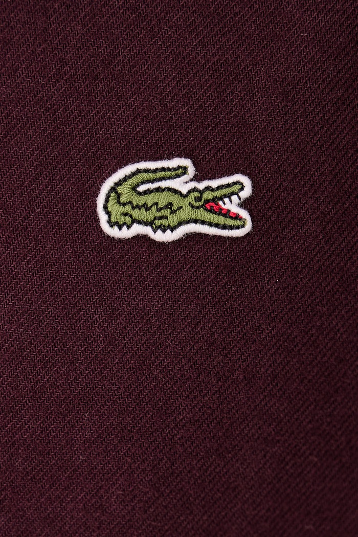 Koszula męska bawełniana Lacoste bordowy CH8724