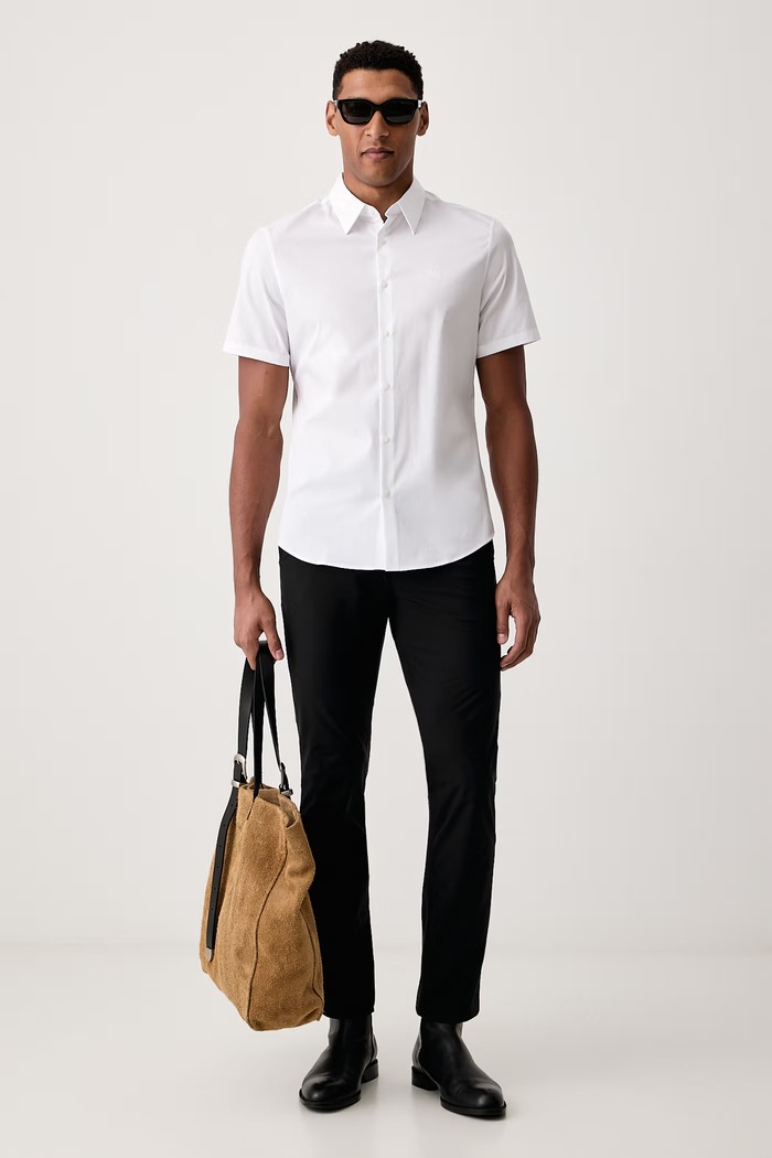 Calvin Klein Koszula męska z bawełną LV04LB147G biały AW26