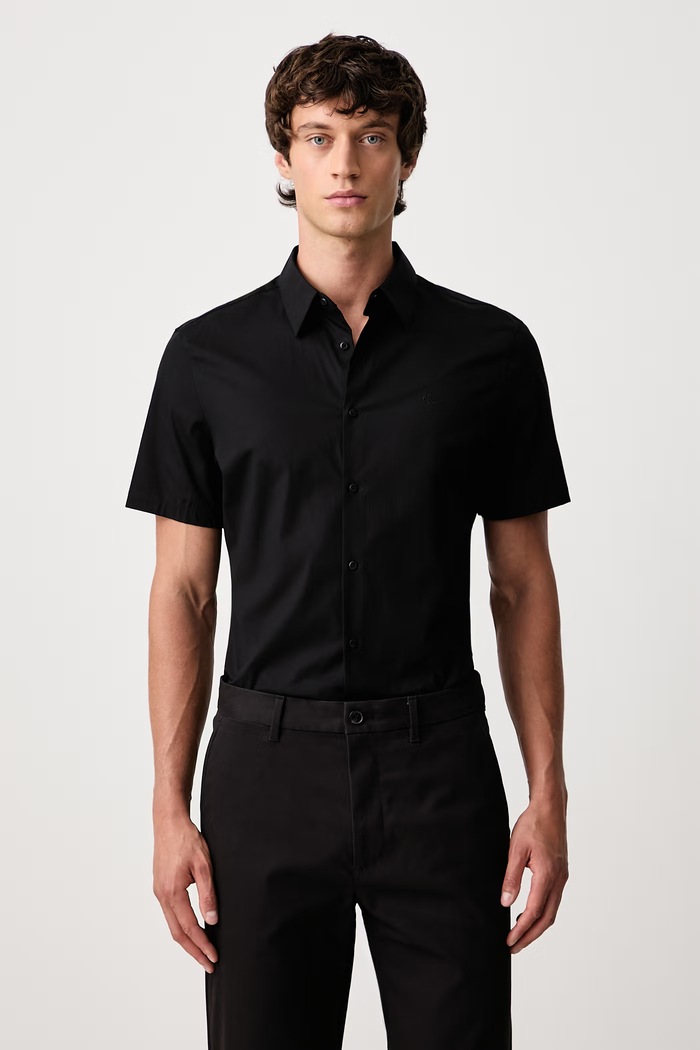 Calvin Klein Koszula męska z bawełną czarny LV04LB147G