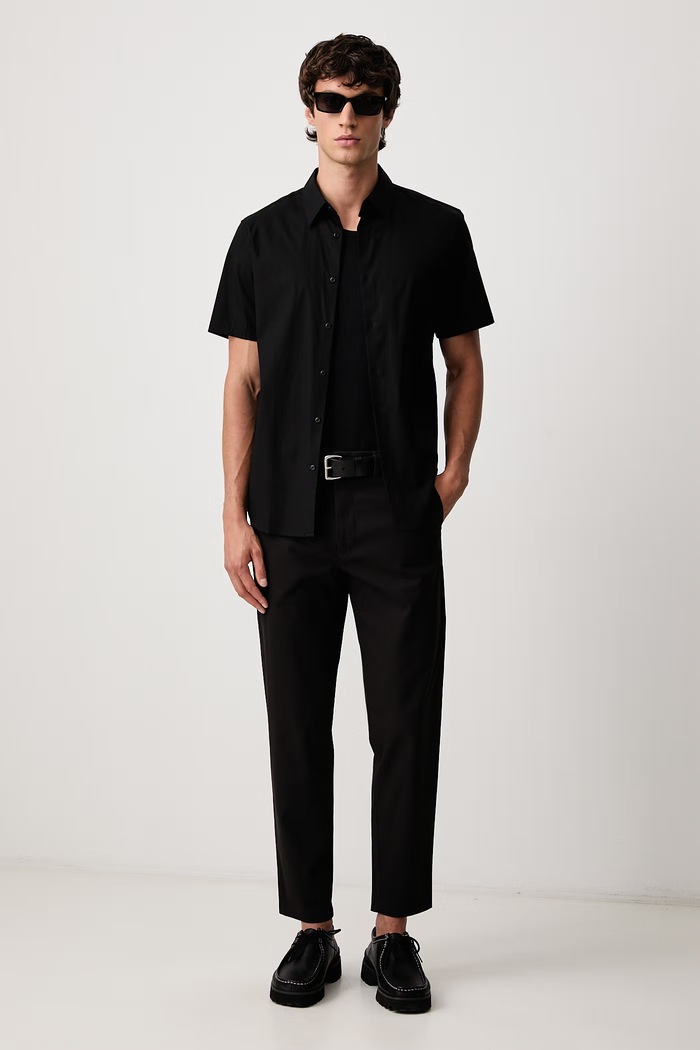 Calvin Klein Koszula męska z bawełną LV04LB147G czarny AW26