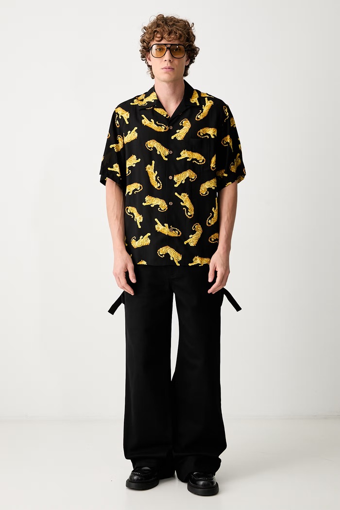 Wacko Maria koszula męska 25SS.WMS.HI08 czarny AW26