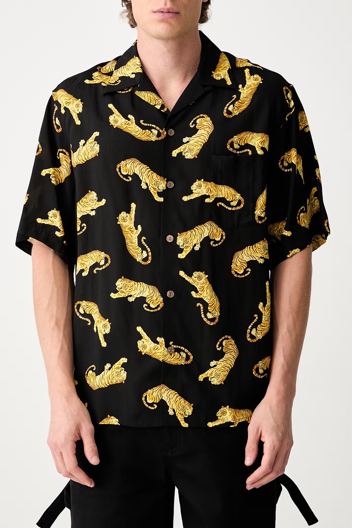 Wacko Maria koszula męska 25SS.WMS.HI08 czarny