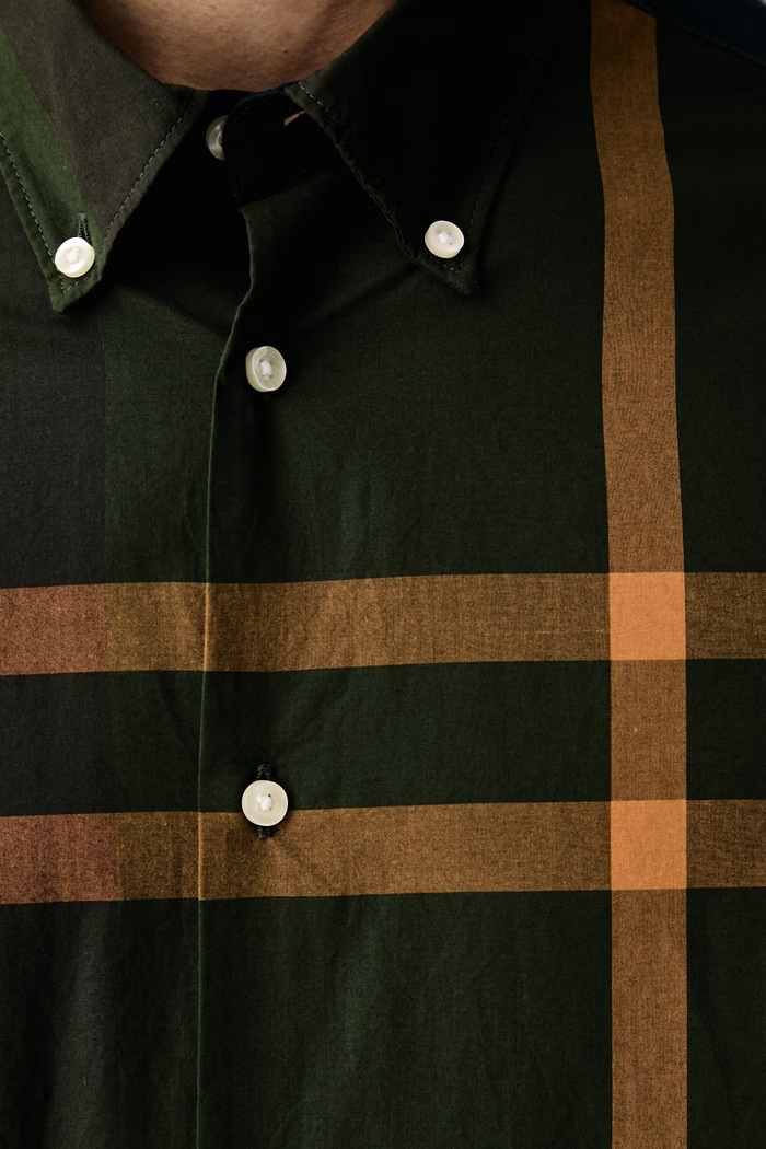 Barbour koszula męska bawełniana MSH5871 zielony