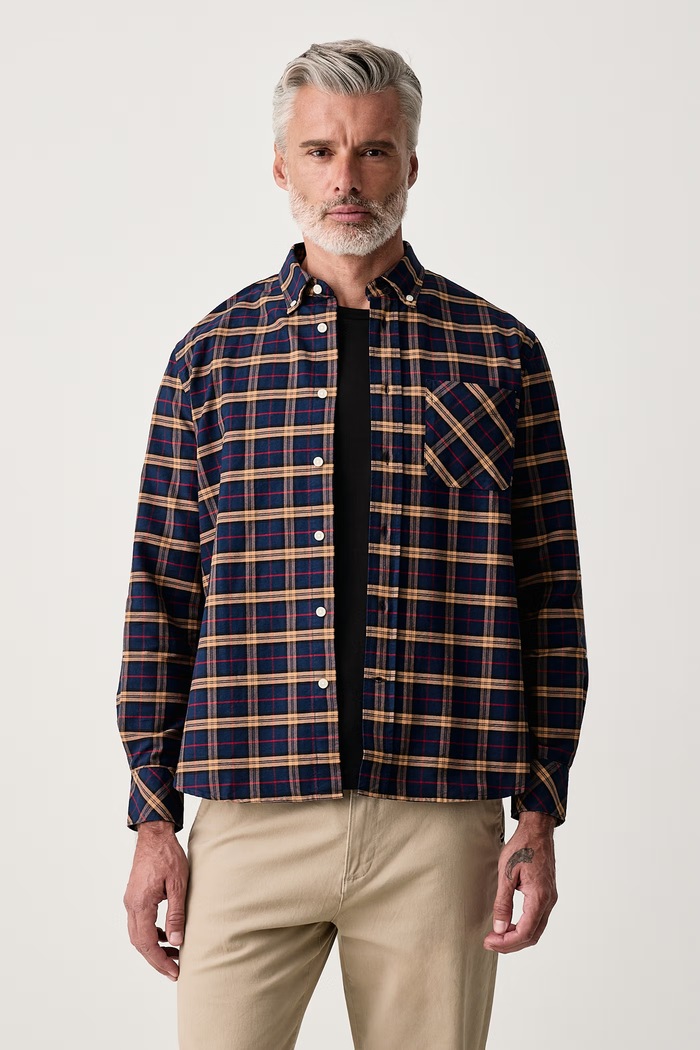 Barbour Koszula męska bawełniana granatowy MSH5839
