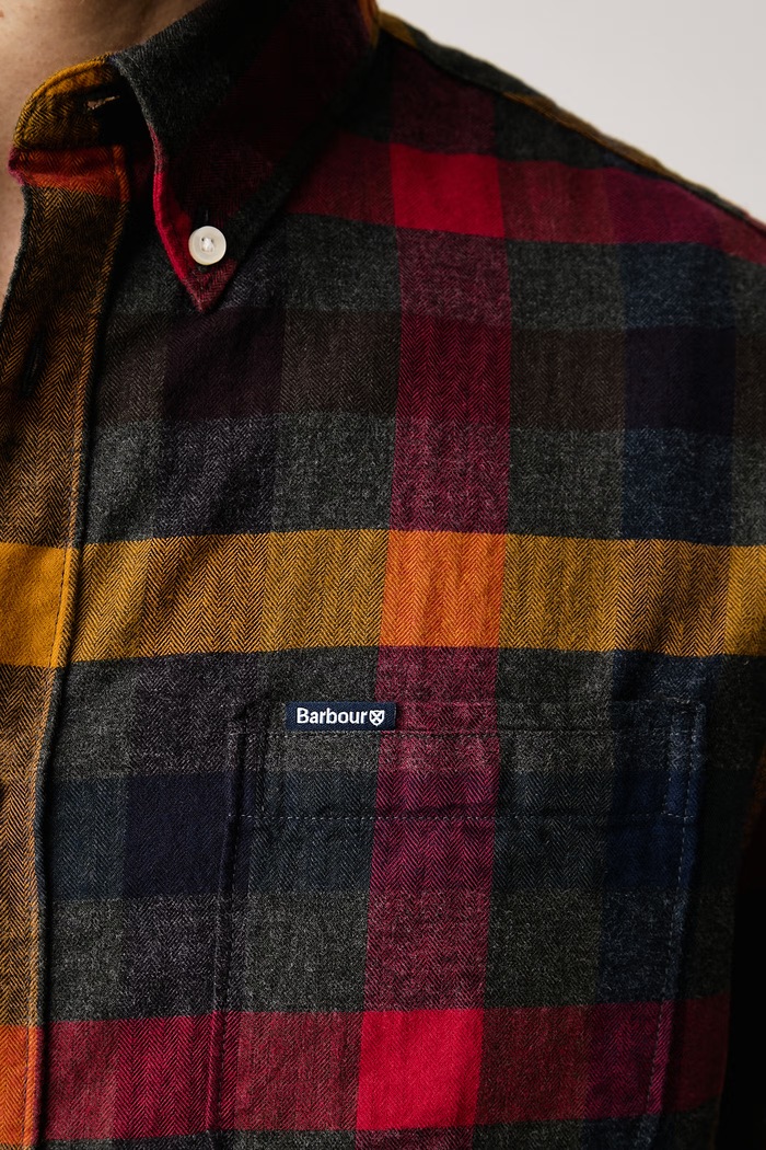 Barbour koszula męska bawełniana Danloch MSH5833 zielony