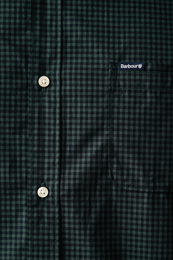 Barbour košile pánská bavlněná Harbourwall MSH5823 zelená