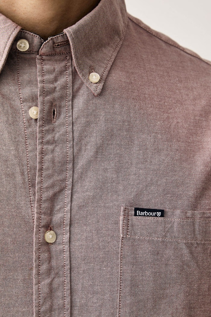 Barbour koszula męska bawełniana Marsden MSH5527 różowy