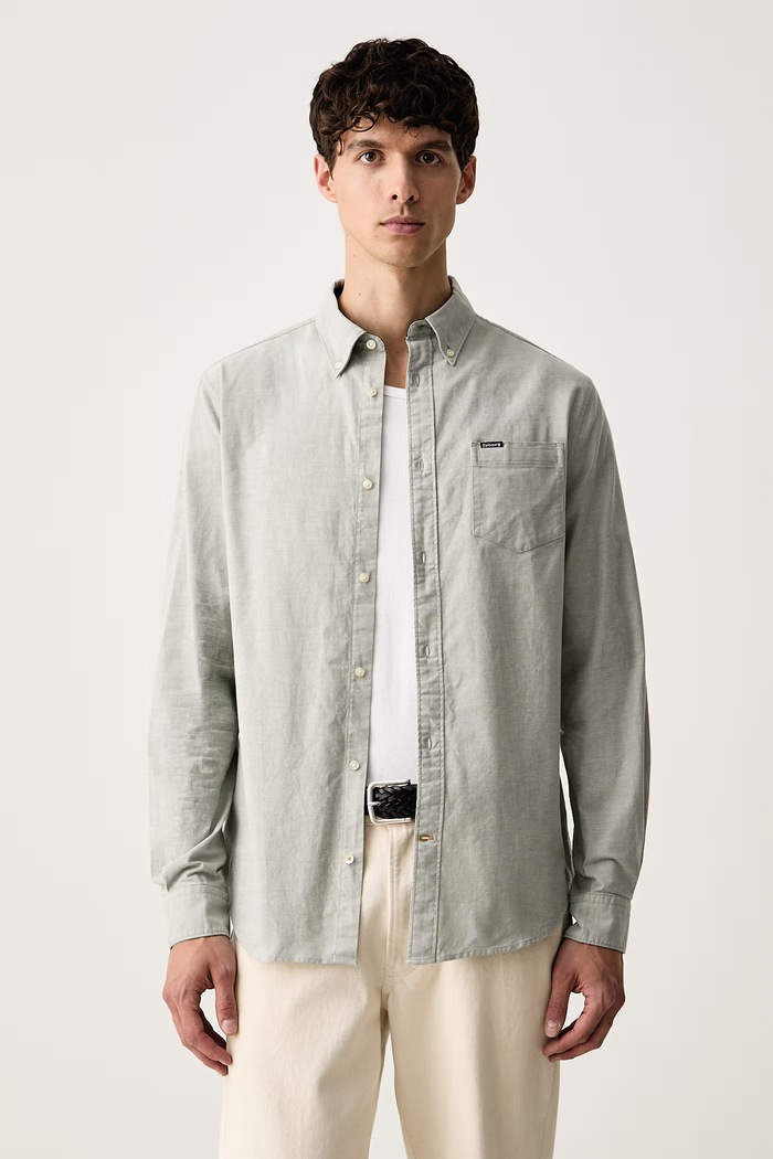 Barbour koszula męska bawełniana Marsden zielony MSH5527