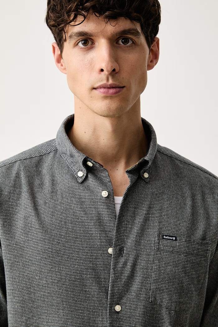 Barbour koszula męska bawełniana Turner szary MSH5367