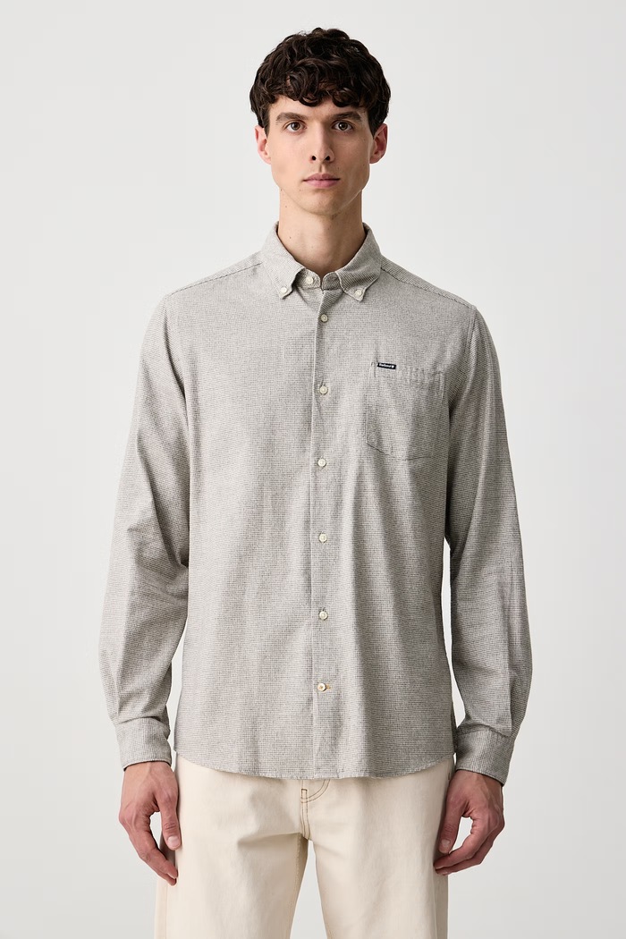 Barbour Košulja za muškarce od pamuka Turner zelena MSH5367