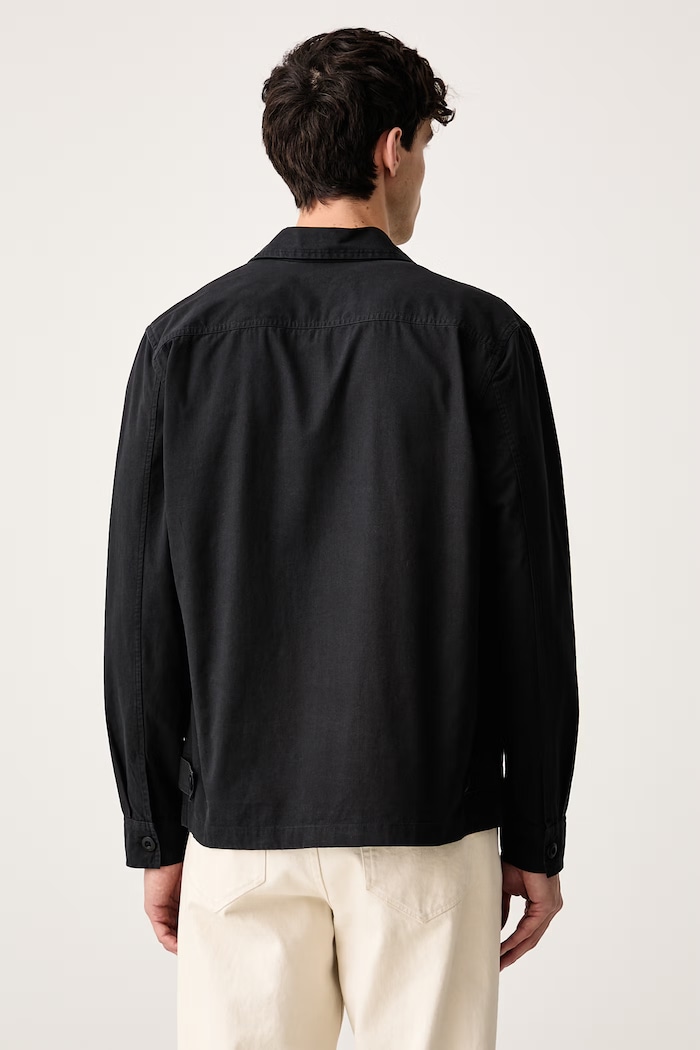 Ruházat AllSaints Férfi pamut ing DOLWEN M042SF fekete
