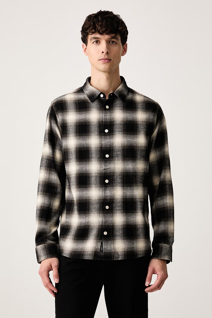 AllSaints Košile pánská bavlněná BASELINE zelená M039SF