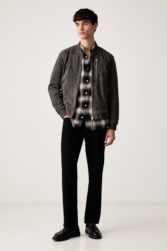 AllSaints Koszula męska bawełniana BASELINE zielony M039SF