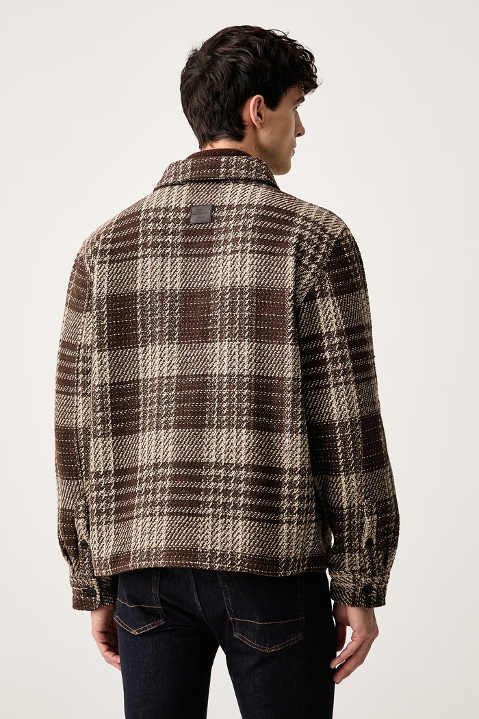Ruházat AllSaints Férfi pamut ing VALLE M029SF barna