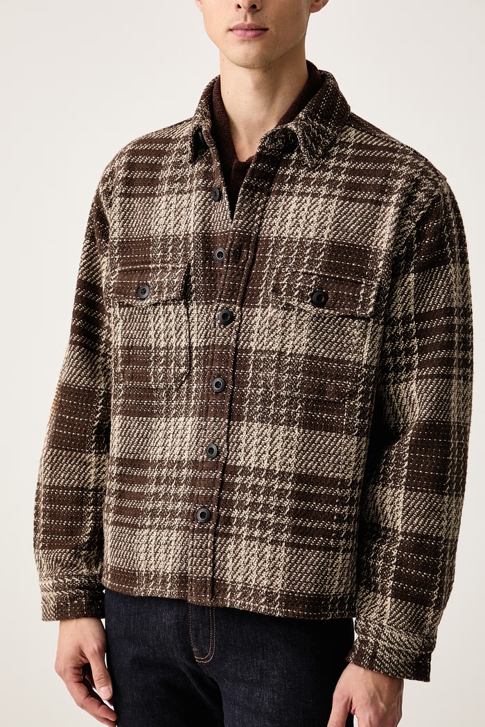 Férfi pamut ing VALLE AllSaints M029SF barna