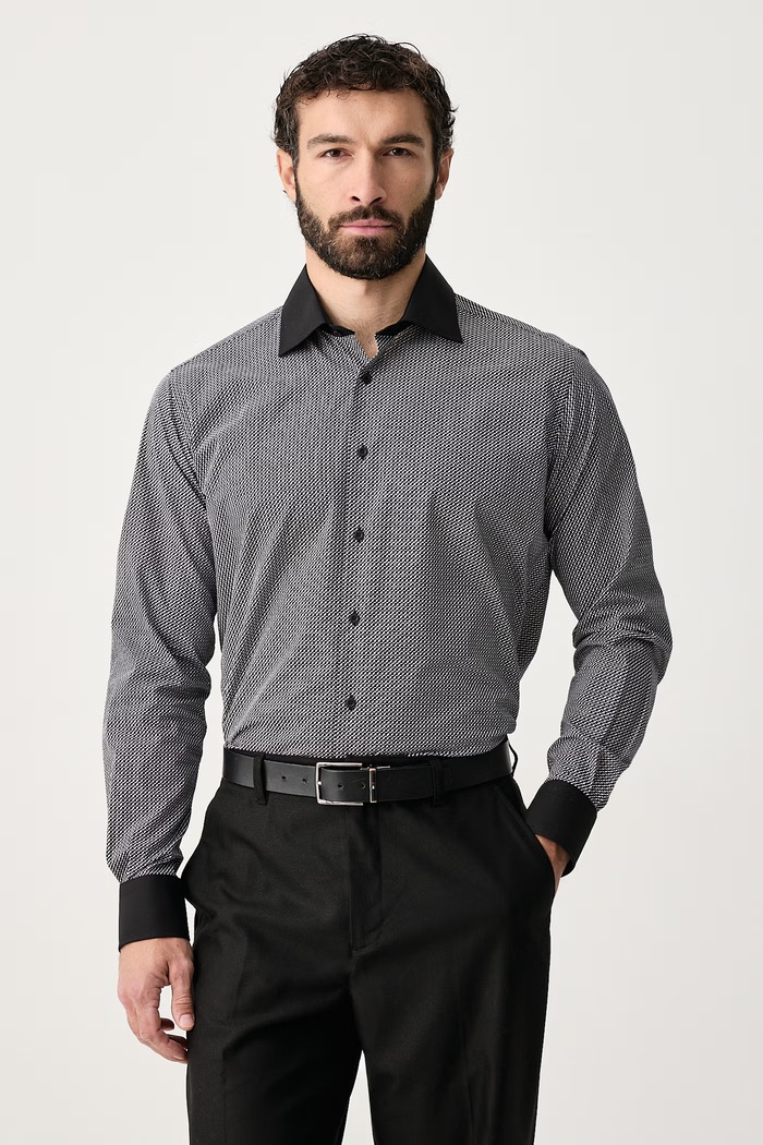 Karl Lagerfeld Koszula męska bawełniana czarny 564611.605117