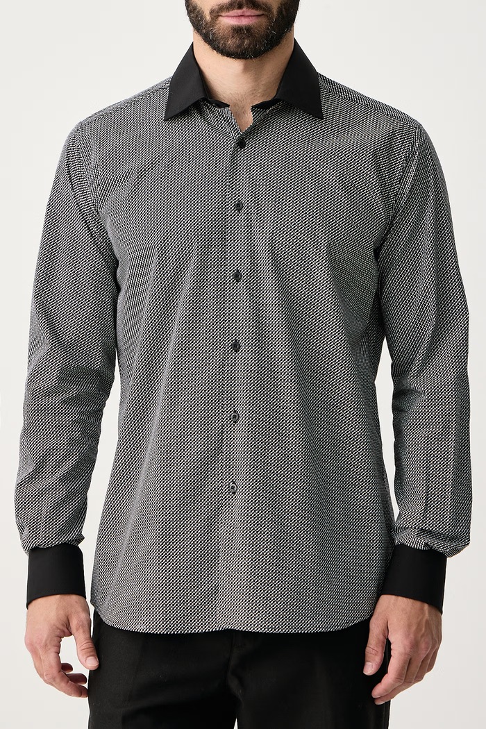 Koszula męska bawełniana Karl Lagerfeld 564611.605117 czarny