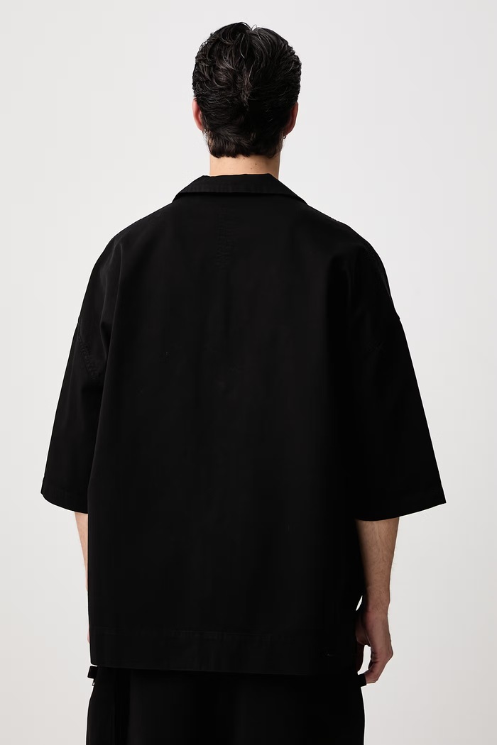Дрехи Rick Owens DRKSHDW Magnum Tommy риза от памук мъжка DU02F6290.TW черен