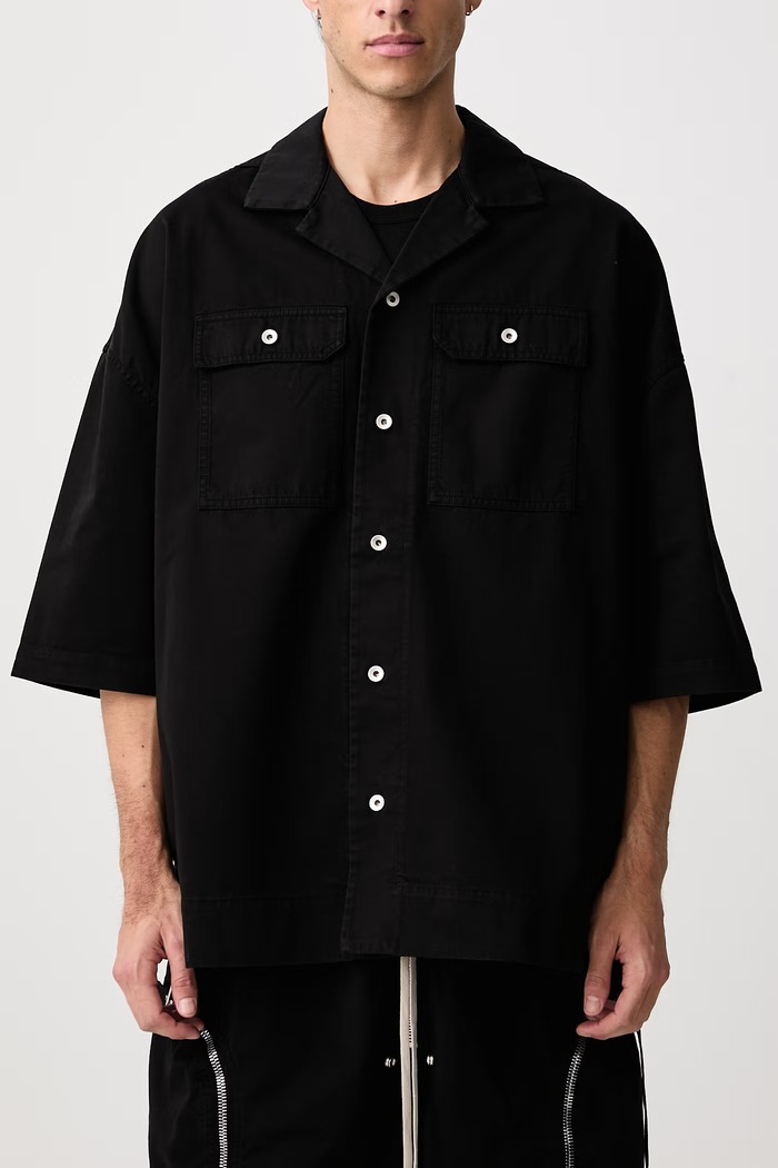 Magnum Tommy cămașă din bumbac pentru bărbați Rick Owens DRKSHDW negru DU02F6290.TW