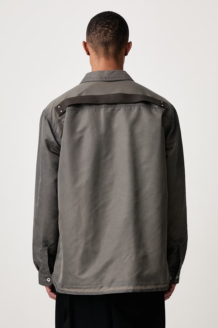 Îmbrăcăminte Rick Owens DRKSHDW Jumbo geacă tip cămașă pentru bărbați DU02F6753.NBFD gri