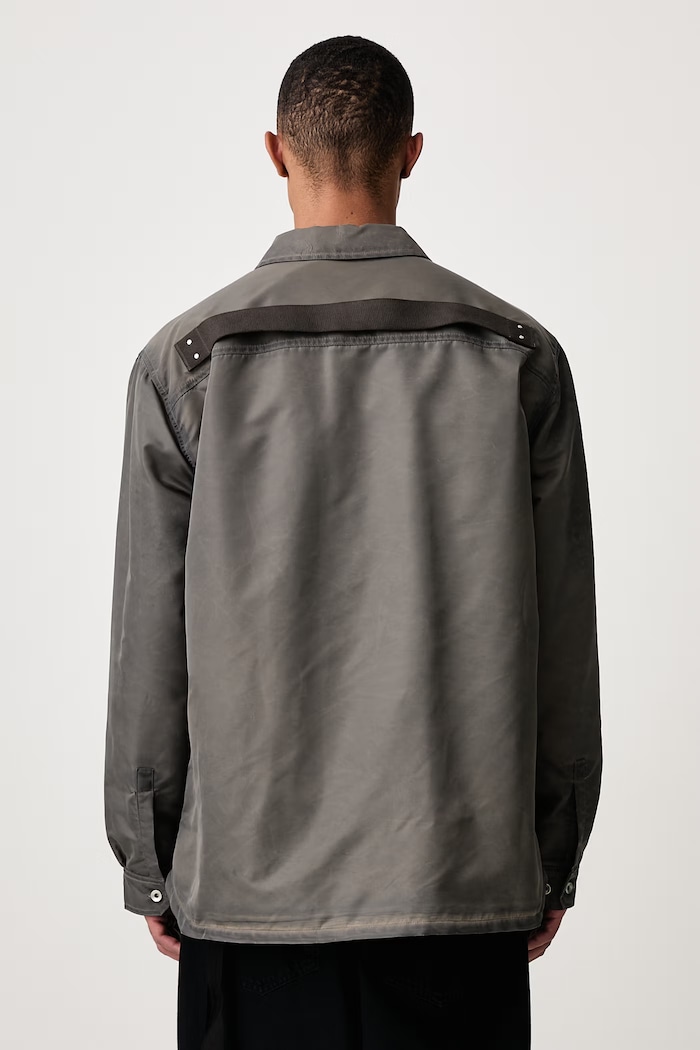 Îmbrăcăminte Rick Owens DRKSHDW Jumbo geacă tip cămașă pentru bărbați DU02F6753.NBFD gri