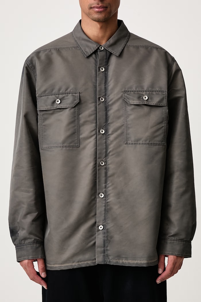 Jumbo geacă tip cămașă pentru bărbați Rick Owens DRKSHDW gri DU02F6753.NBFD