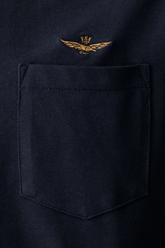 Koszula męska bawełniana z elastanem Aeronautica Militare granatowy CA1313UP00408