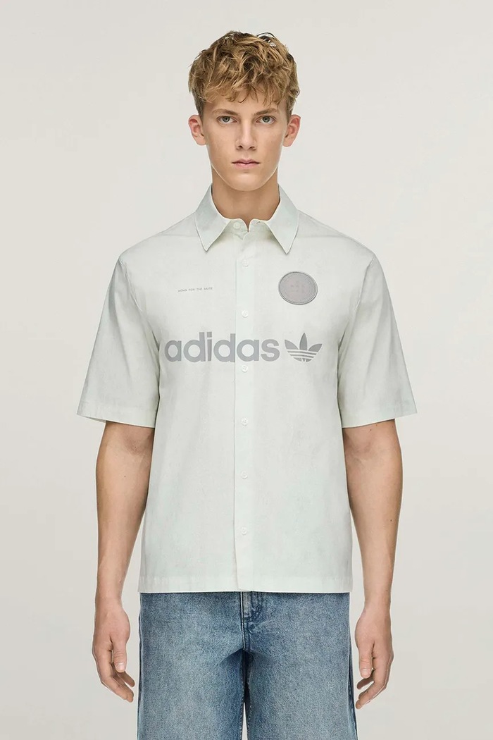 adidas Originals X SFTM сорочка з бавовною чоловіча бежевий LD1923