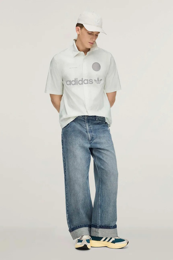 adidas Originals X SFTM сорочка з бавовною чоловіча LD1923 бежевий AW26