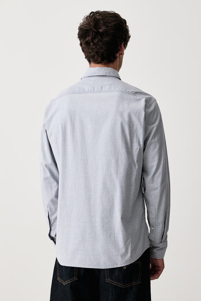 Odzież BOSS Orange Koszula męska bawełniana z elastanem Relegant_6_M 50569606 niebieski