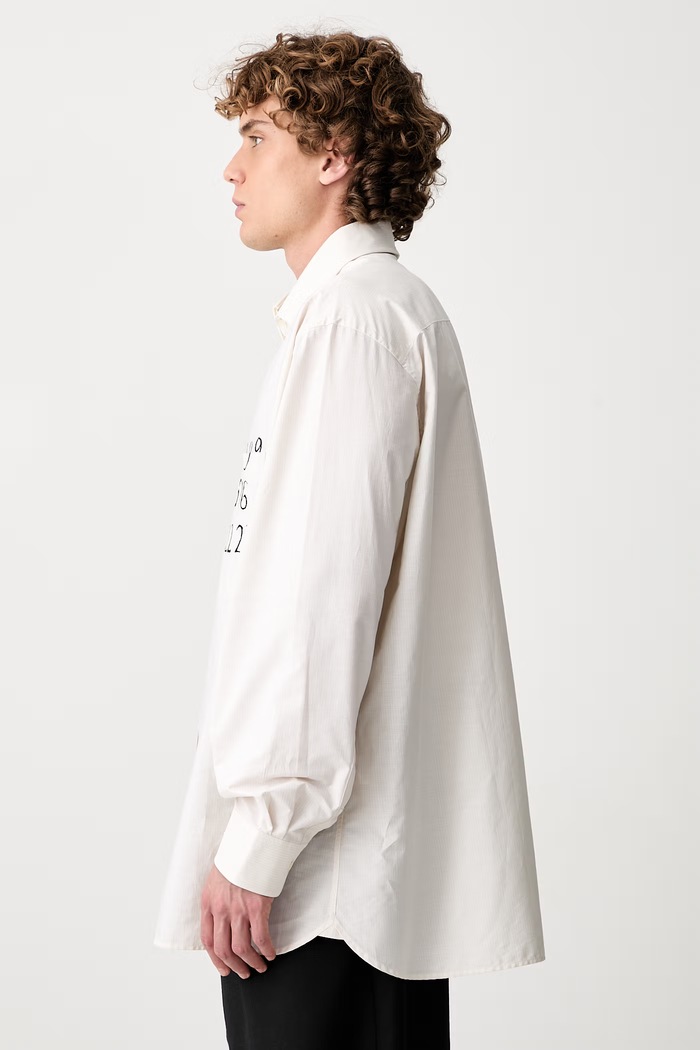 MM6 Maison Margiela koszula męska bawełniana beżowy SH0DT0025.MTN041