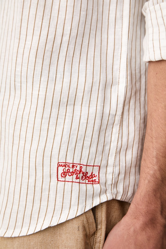 Scotch & Soda koszula męska lniana 184270 biały