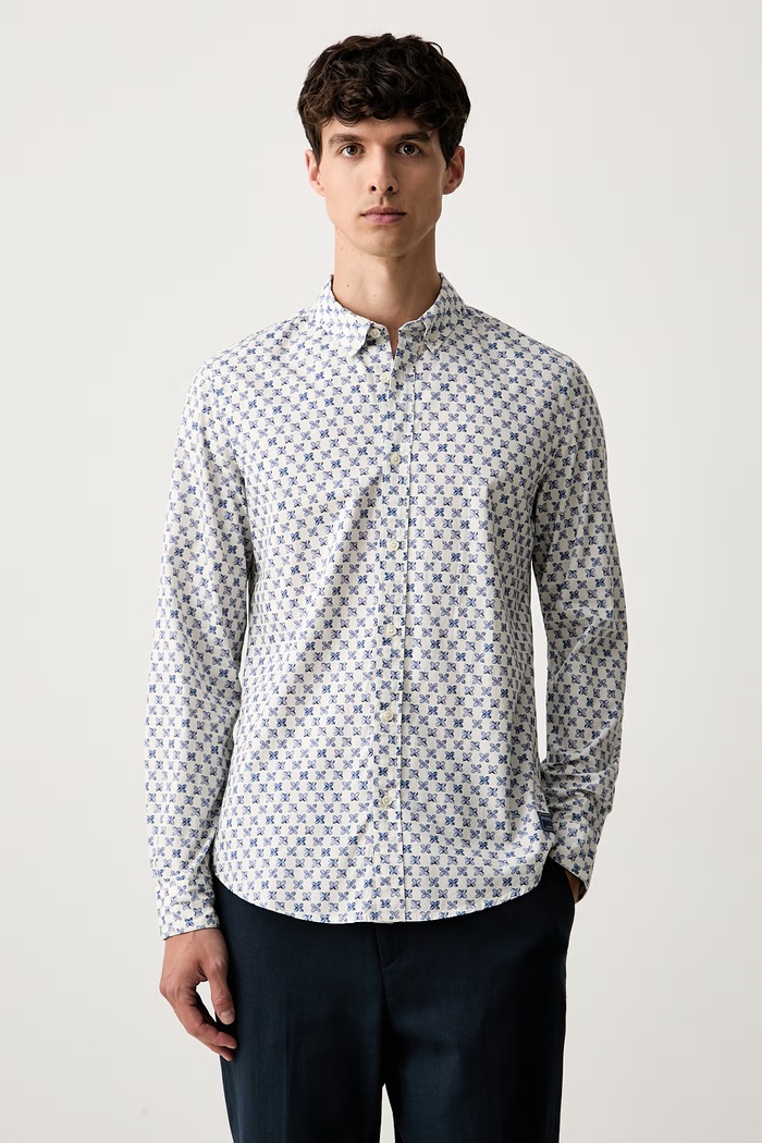 Scotch & Soda koszula męska bawełniana niebieski 183563