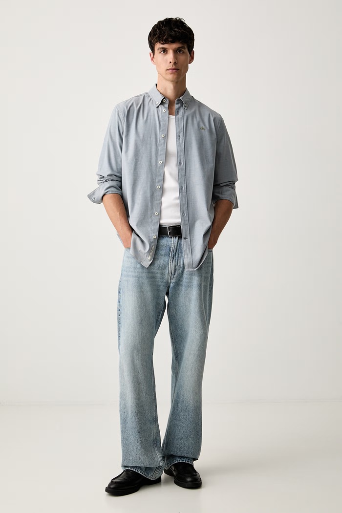Scotch & Soda koszula męska bawełniana z elastanem 183556 niebieski AW26