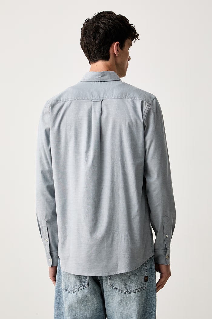 Odzież Scotch & Soda koszula męska bawełniana z elastanem 183556 niebieski