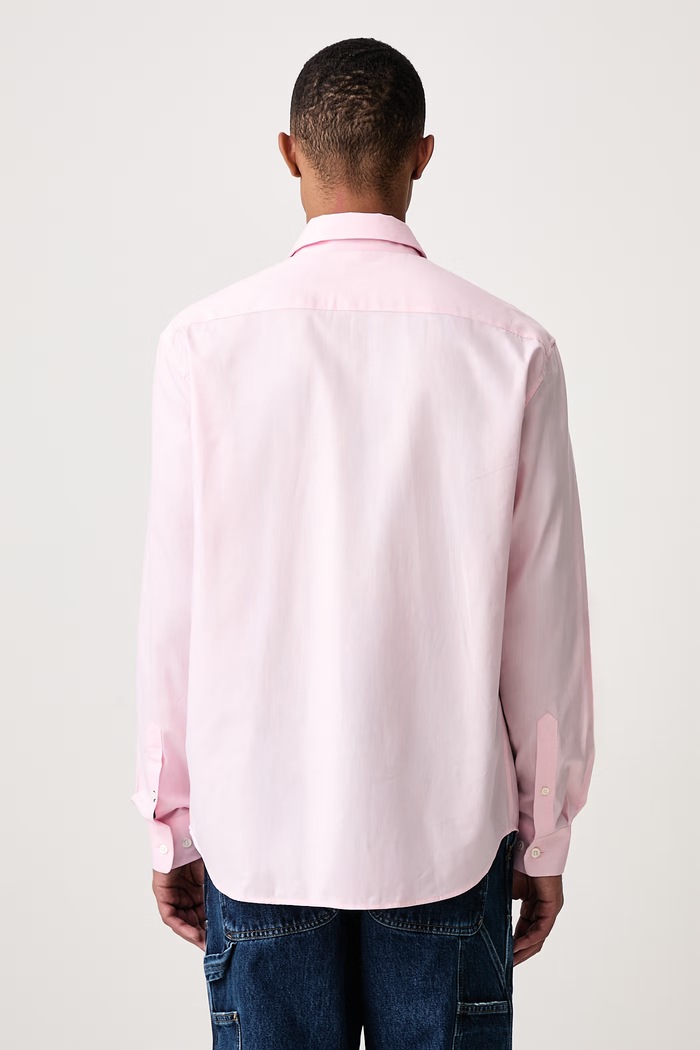 Odzież Lacoste Koszula oxford bawełniana CH8729 różowy