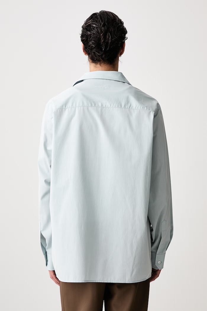 Odzież MM6 Maison Margiela Koszula bawełniana męska SH2DT0058.M36094 niebieski