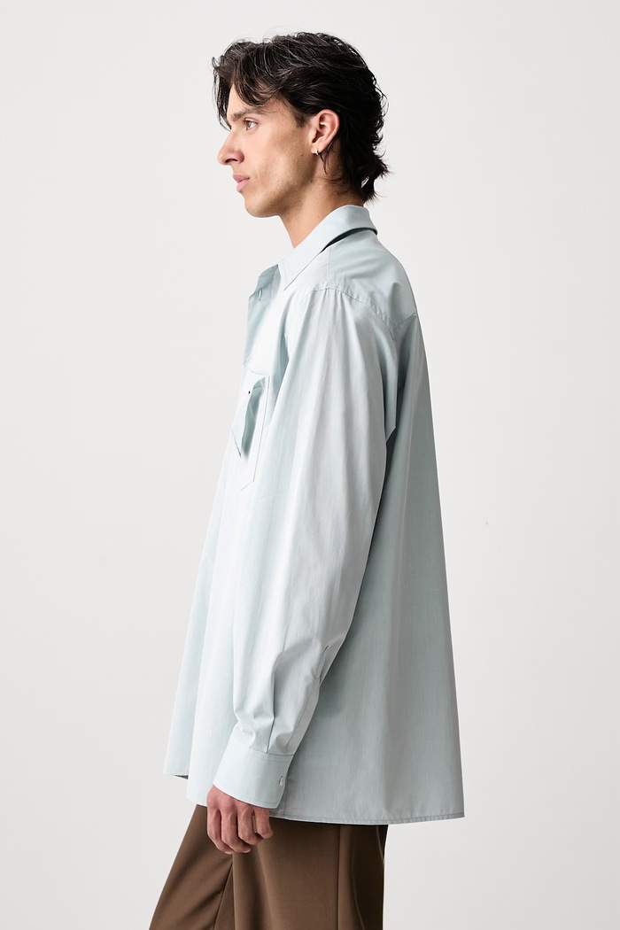 Koszula bawełniana męska MM6 Maison Margiela SH2DT0058.M36094 niebieski