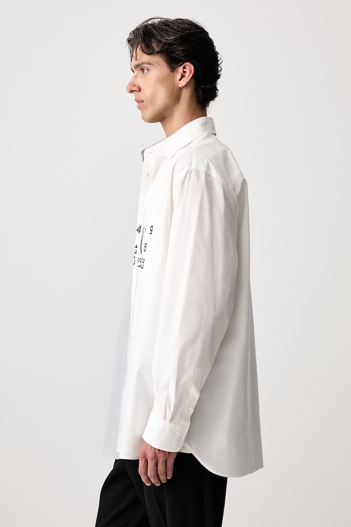 Koszula męska z bawełną MM6 Maison Margiela SH0DT0057.MTN183 biały