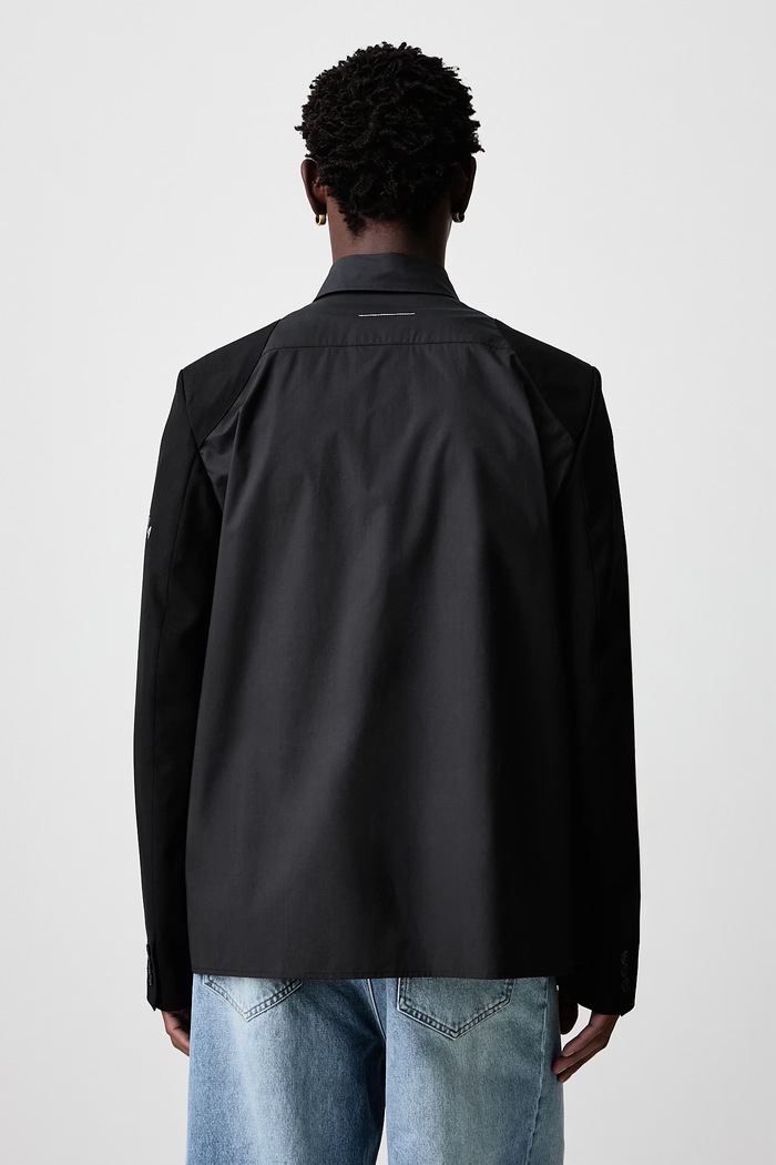 Odzież MM6 Maison Margiela Koszula męska bawełniana SH0DT0056.MTN191 czarny